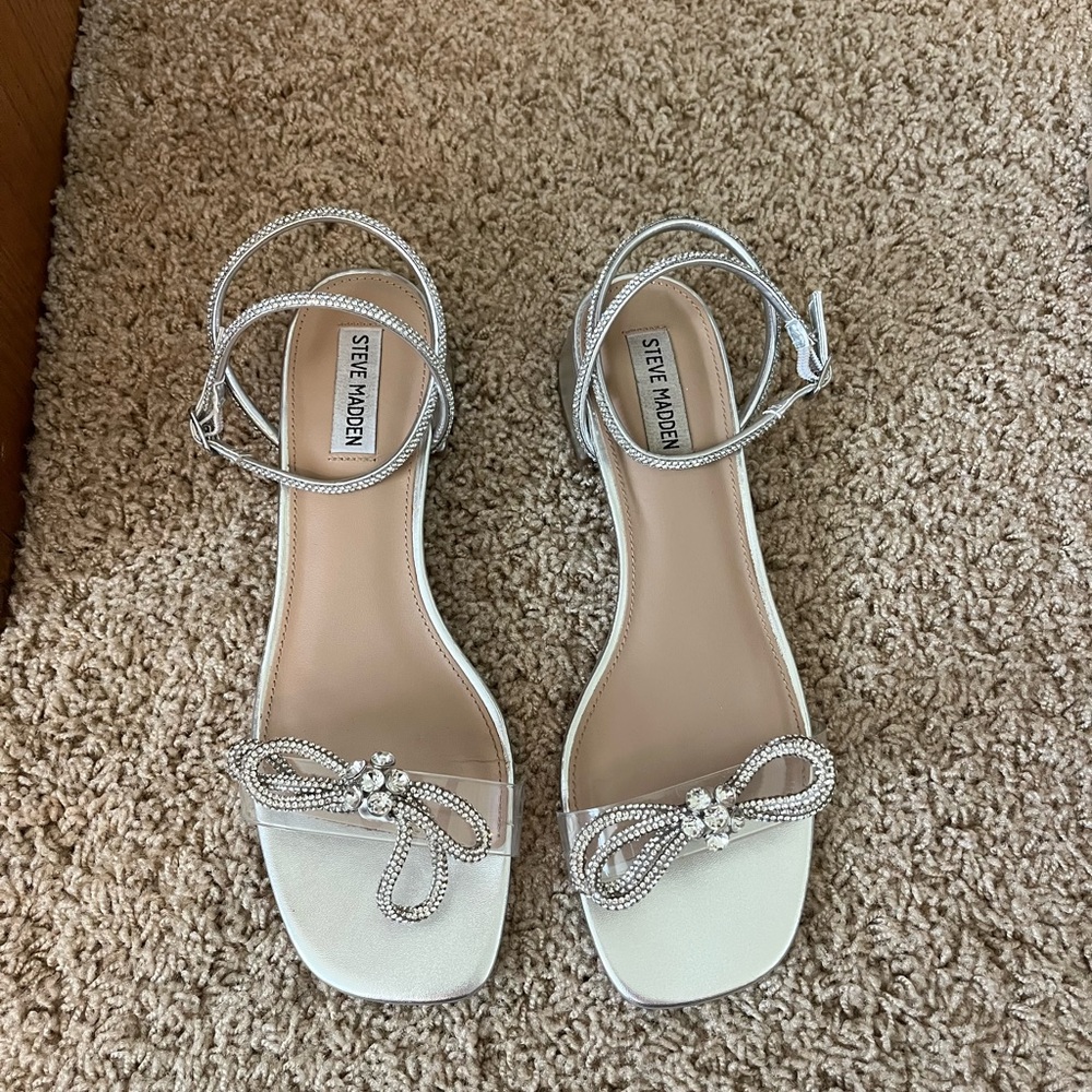 Steve Madden Lucinda Silver Sandals